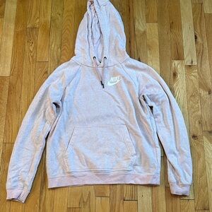 Nike Light Pink Pullover Hoodie with White Swoosh